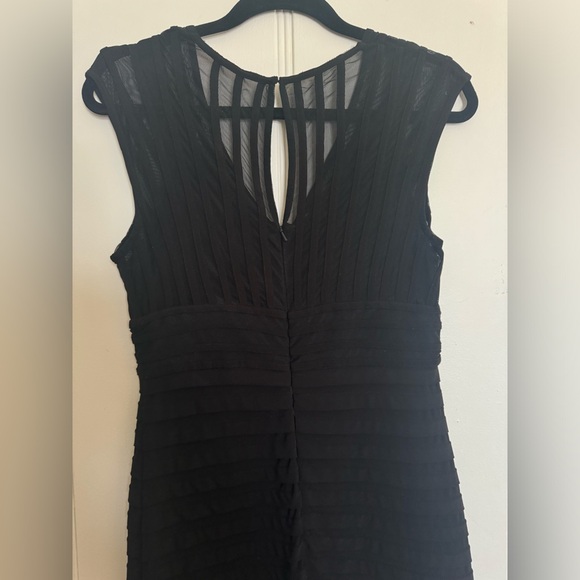 Adrianna Papell Pleated Jersey Sheath Midi Dress, Black, Size 6 - Picture 10 of 14